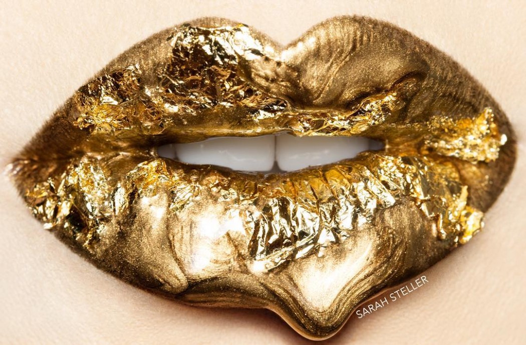 This Mesmerising Video Shows How Those Drippy Golden Lips Are Done M Woman