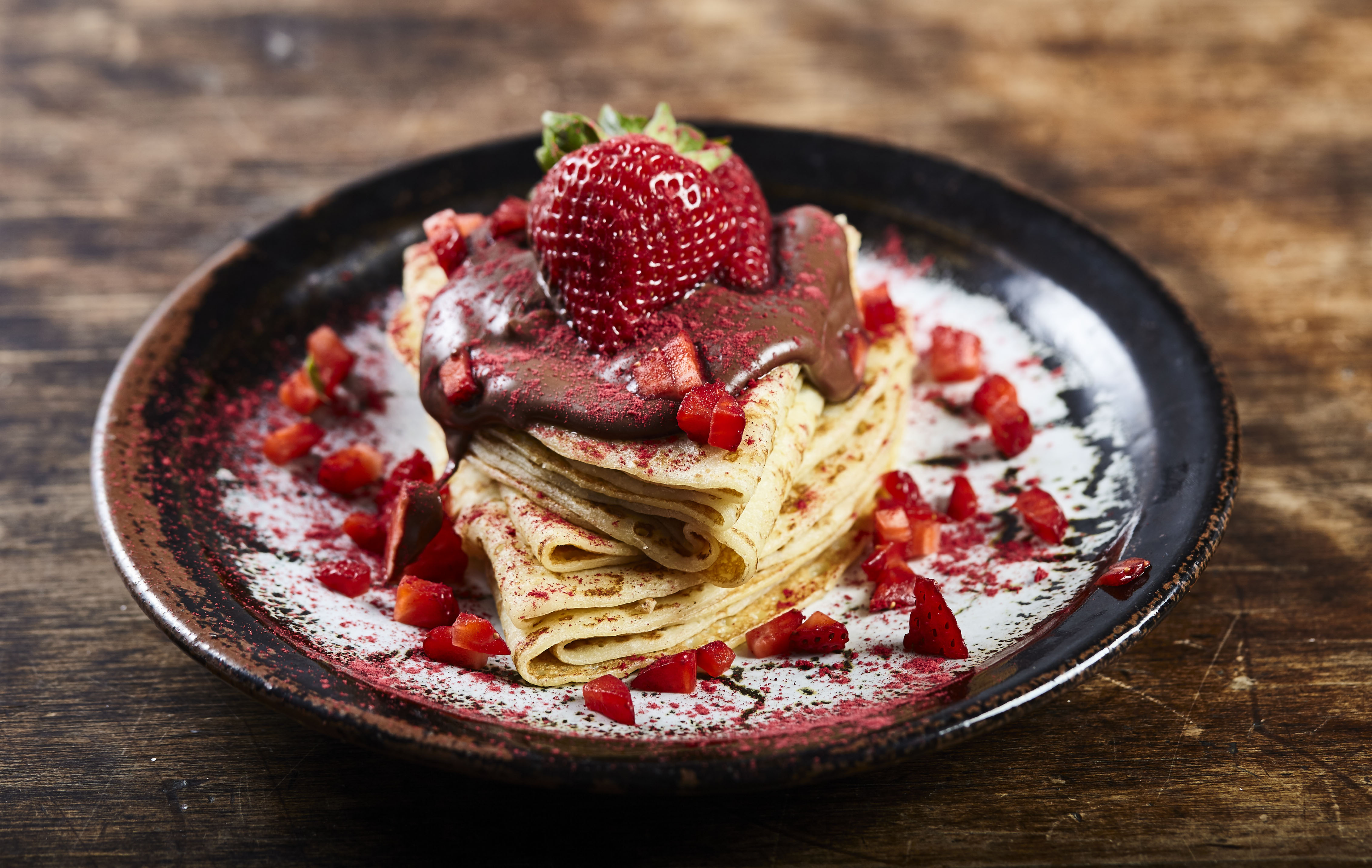 Christmas Inspired Recipe Chocolate Strawberry Crepes